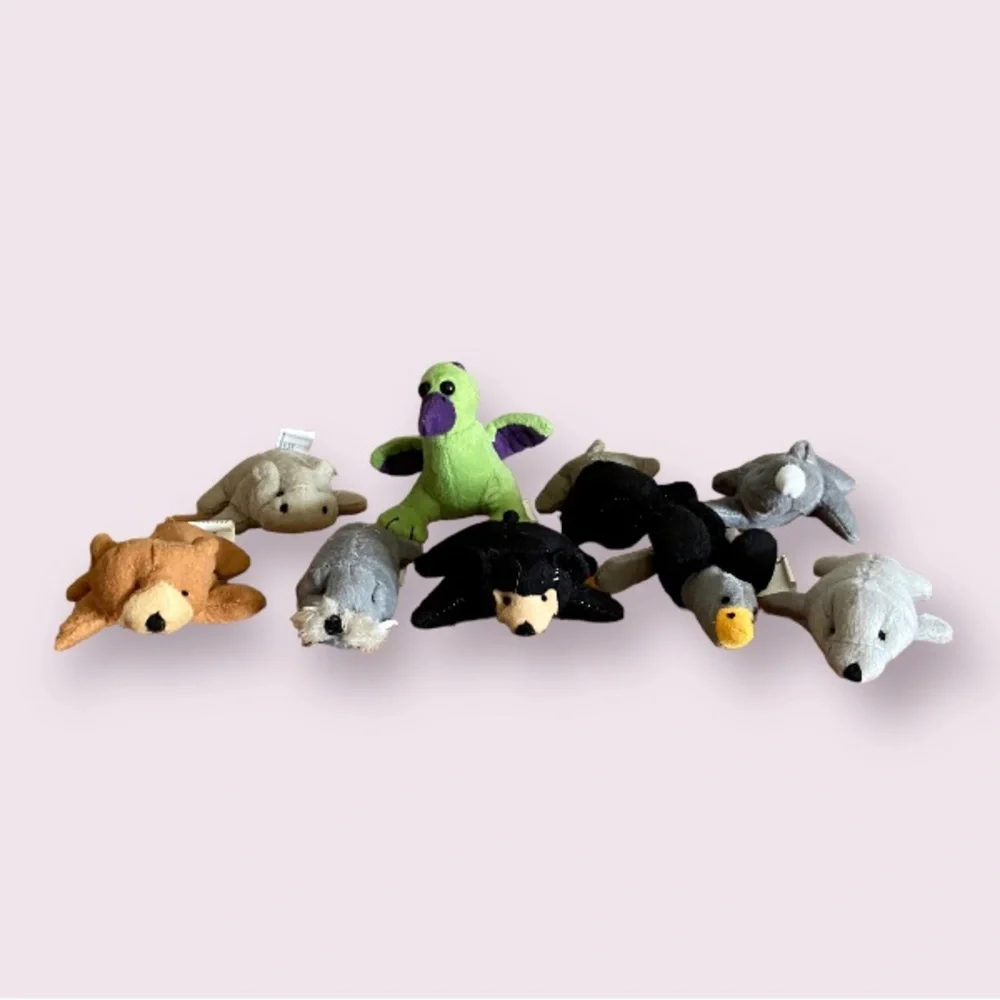 Plush Mini Zoo Animal Assortment - Set of 9 Total
